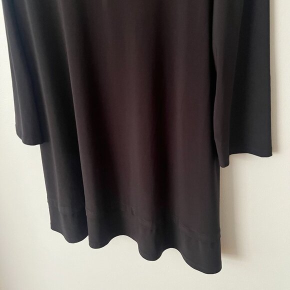 IC by Connie K Black Stretch Scoop Neck Tunic Top Women's Plus Size XXL - Picture 2 of 8